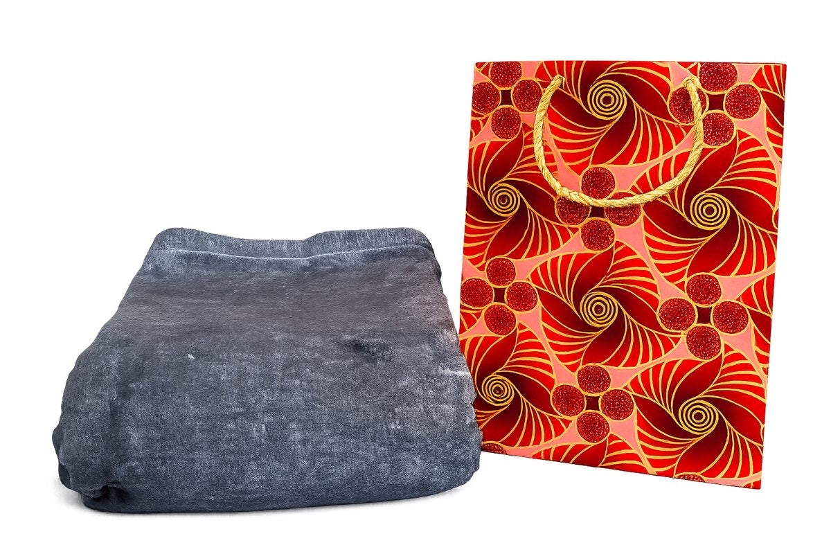 African Wax Print Gift Bag | Red, Maroon, Pink & Gold | Mini to Medium