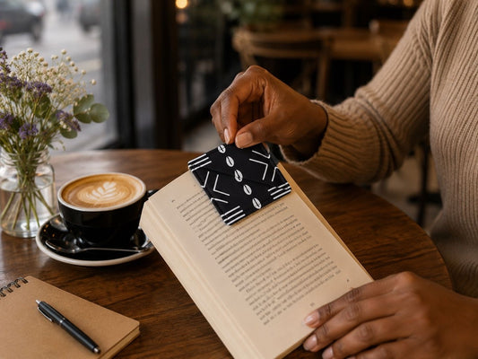 Handcrafted African Fabric Corner Bookmark - Unique Cultural Gift for Book Lovers
