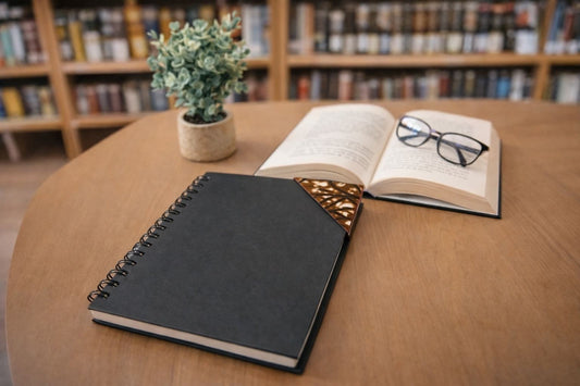 Handmade African fabric bookmark in book lifestyle shot