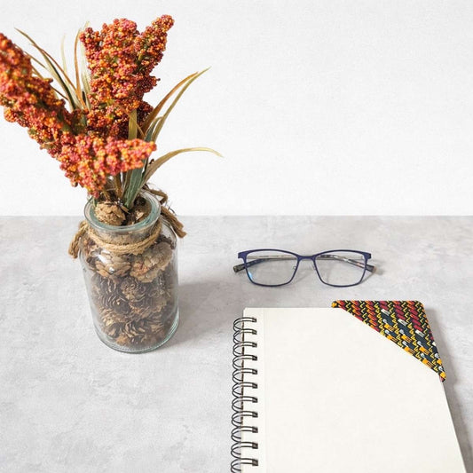 Handmade African fabric bookmark in book lifestyle shot