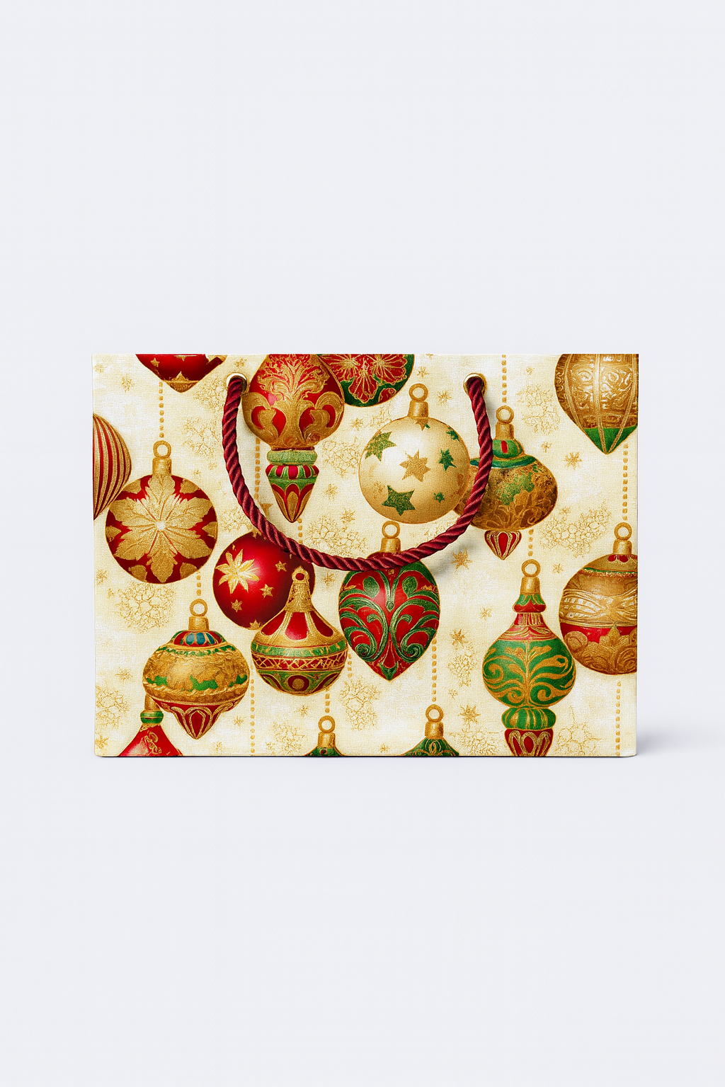 Ethnic, Fabric, Patterned, Handmade Cream, Maroon, Red, Green, and Gold Small Wardrobe Bag