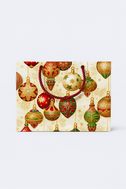 Ethnic, Fabric, Patterned, Handmade Cream, Maroon, Red, Green, and Gold Small Wardrobe Bag