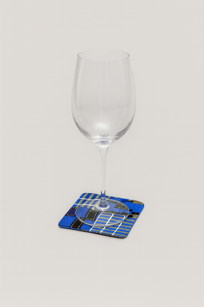 Handmade African Fabric Coasters – Set of 4 | Cultural Home Decor | Eco-Friendly Gift | Wax Print Drink Coasters