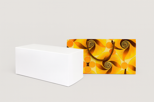 Ethnic, Fabric, Patterned, Handmade Yellow, Brown, Orange and Gold Medium Horizontal Bag