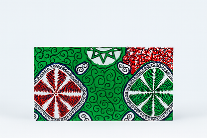 Ethnic, Fabric, Patterned, Handmade Red, Green, Black & WhiteMedium Horizontal Bag