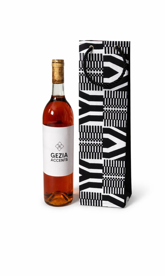 African Wax Print Wine Gift Bag - Reusable Eco-Friendly Ethnic Fabric Bottle Bag - Handmade Wine Bag for Weddings Birthdays Holidays