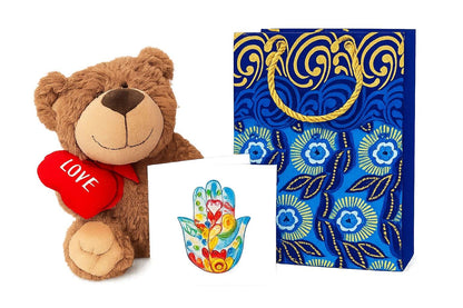 African Wax Print Mini Gift Bag - Dark Blue Blue White Gold | Reusable Fabric Gift Wrap | Gezia Accents