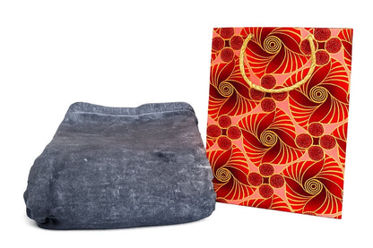 African Wax Print Gift Bag | Red, Maroon, Pink & Gold | Mini to Medium