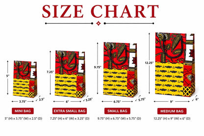Ethnic, Fabric, Patterned, Handmade White, Red, Yellow, and Black Small Bag