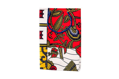 Ethnic, Fabric, Patterned, Handmade White, Red, Yellow, and Black Small Bag
