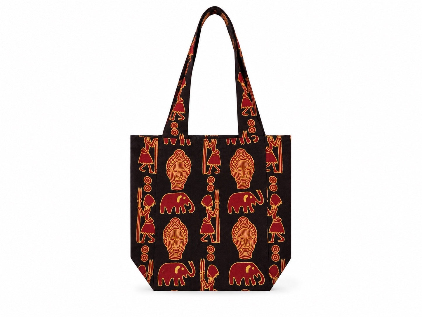 African Print Foldable Market Bag | Reusable Tote by Gezia Accents