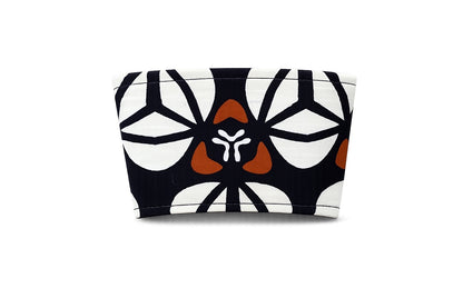 African Wax Print Cup Sleeve - Cream Black Brown | Reusable Coffee Cozy | Gezia Accents (Copy) (Copy)