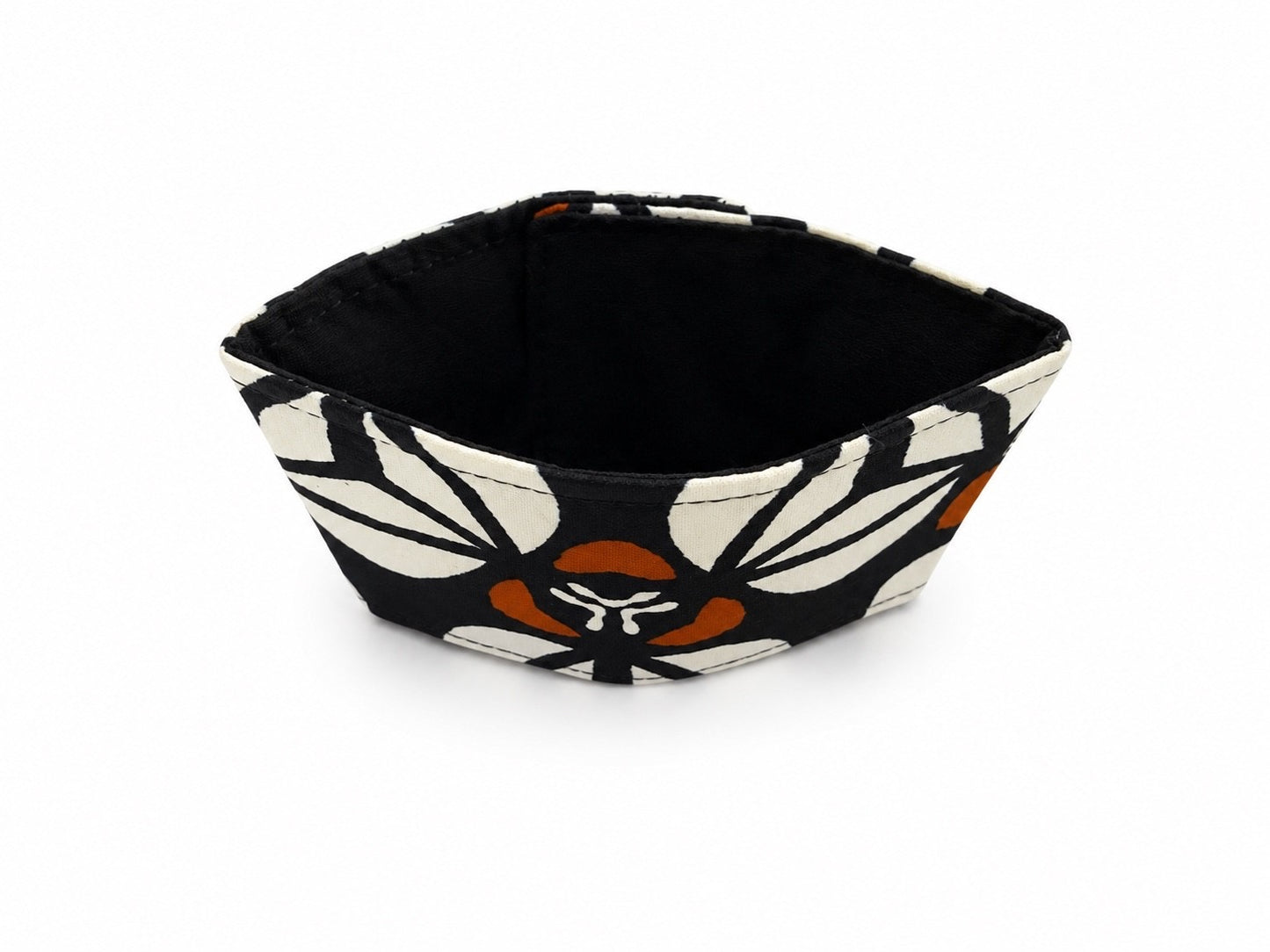 African Wax Print Cup Sleeve - Cream Black Brown | Reusable Coffee Cozy | Gezia Accents (Copy) (Copy)