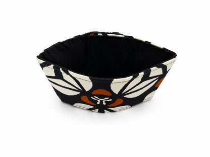 African Wax Print Cup Sleeve - Cream Black Brown | Reusable Coffee Cozy | Gezia Accents (Copy) (Copy)