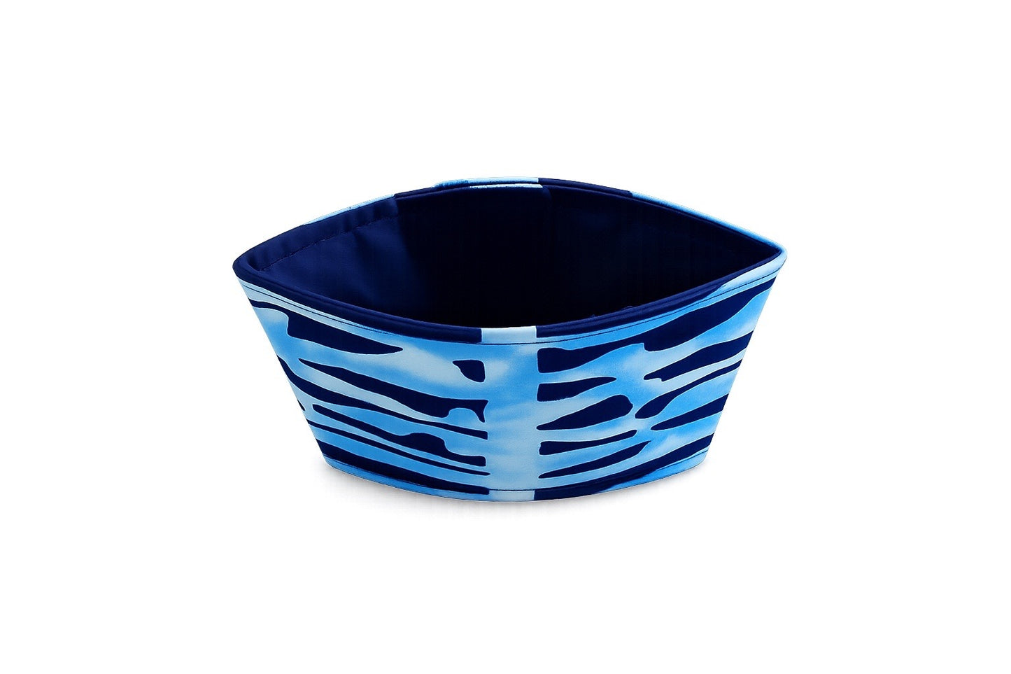 African Wax Print Cup Sleeve - Dark Blue, Blue and White | Reusable Coffee Cozy | Gezia Accents (Copy)