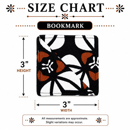 Handcrafted African Fabric Corner Bookmark - Unique Cultural Gift for Book Lovers
