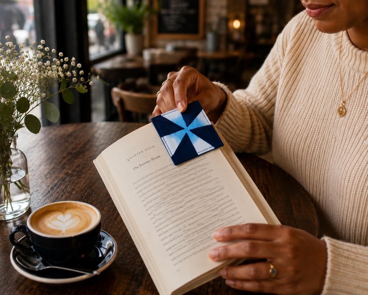 Handcrafted African Fabric Corner Bookmark - Unique Cultural Gift for Book Lovers