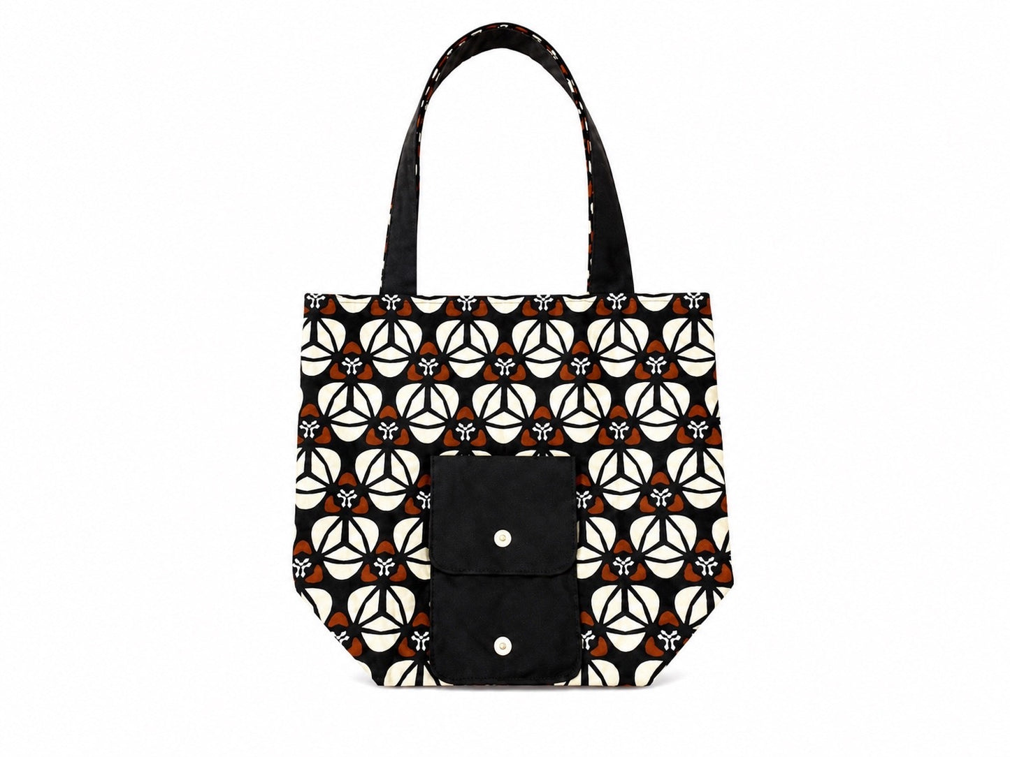 African Print Foldable Market Bag | Reusable Tote by Gezia Accents