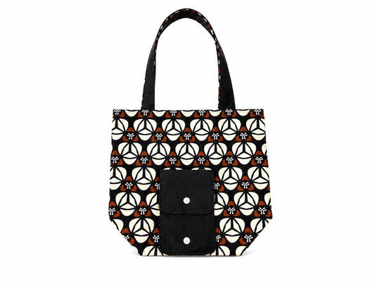 African Print Foldable Market Bag | Reusable Tote by Gezia Accents