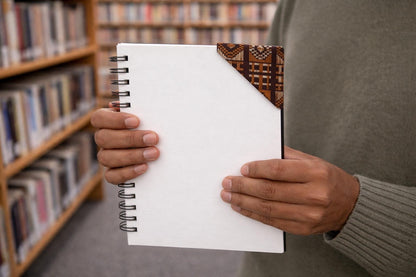 Handmade African fabric bookmark in book lifestyle shot