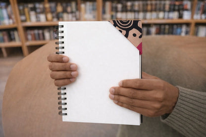 Handmade African fabric bookmark in book lifestyle shot