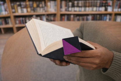 Handmade African fabric bookmark in book lifestyle shot