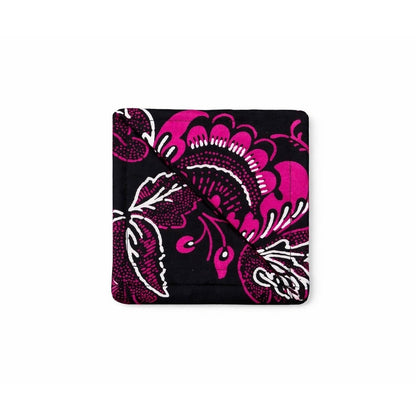 Black, white, & pink corner bookmark on light gray background