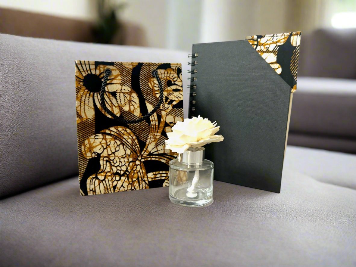 Ethnic, Fabric, Patterned, Handmade Black, Gold, and Cream Extra Small Bag - Gezia Accents