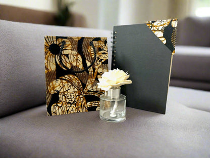 Ethnic, Fabric, Patterned, Handmade Black, Gold, and Cream Extra Small Bag - Gezia Accents