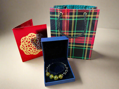 Ethnic, Fabric, Patterned, Handmade Black, Green, Red, and Gold Extra Small Bag - Gezia Accents