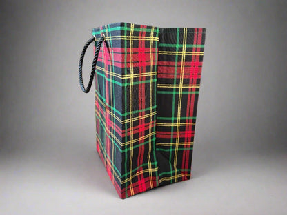 Ethnic, Fabric, Patterned, Handmade Black, Red, Green and Gold Small Bag - Gezia Accents