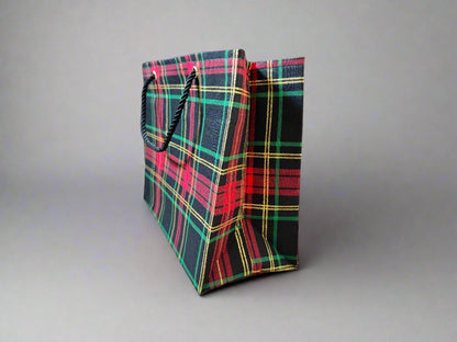 Ethnic, Fabric, Patterned, Handmade Black, Red, Green and Gold Small Wardrobe Bag - Gezia Accents