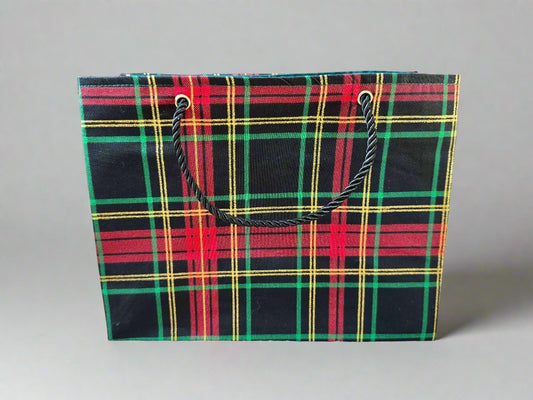 Ethnic, Fabric, Patterned, Handmade Black, Red, Green and Gold Small Wardrobe Bag - Gezia Accents