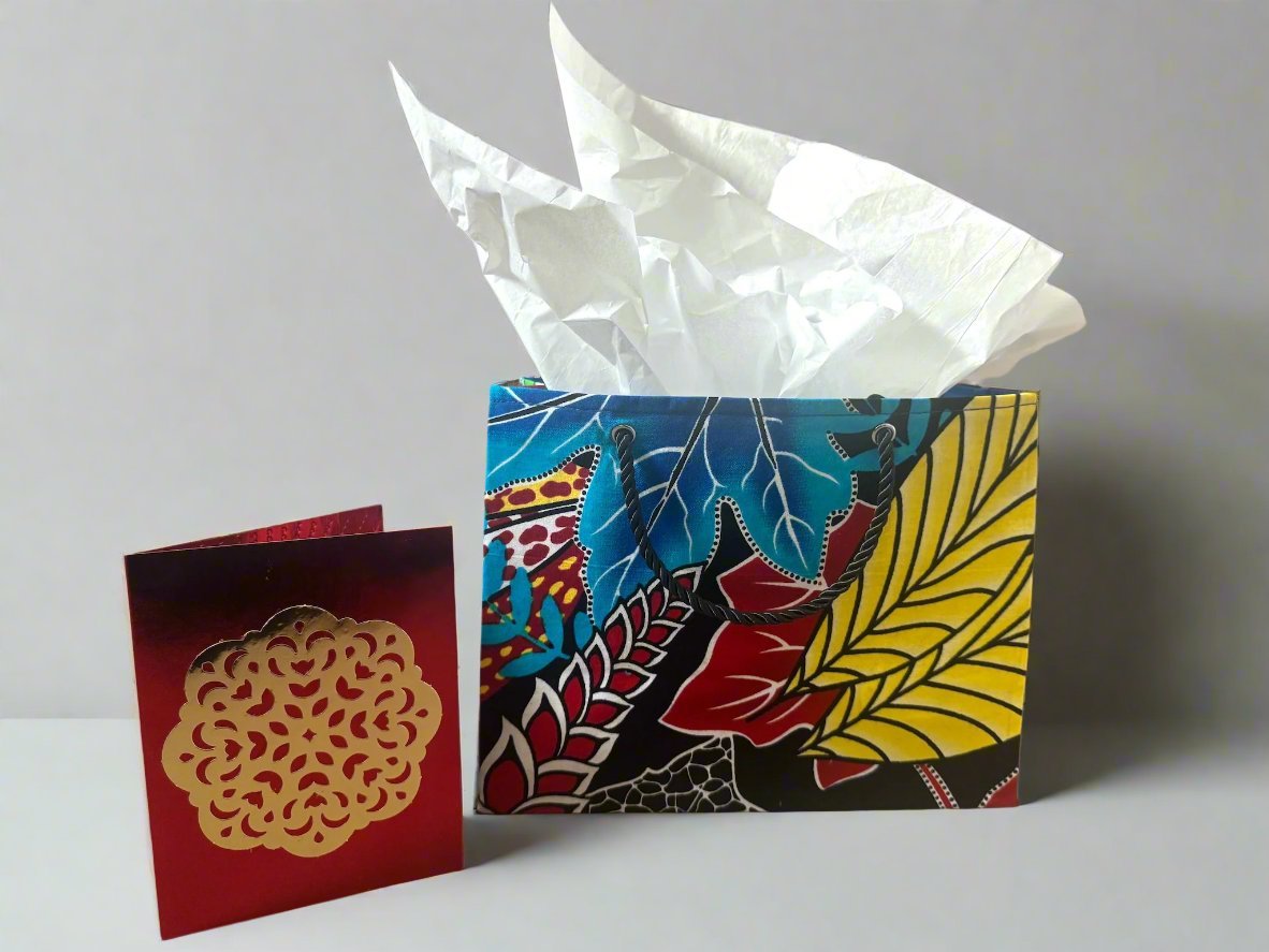 Ethnic, Fabric, Patterned, Handmade Black, Turquoise, White, Red and Yellow Small Wardrobe Bag - Gezia Accents