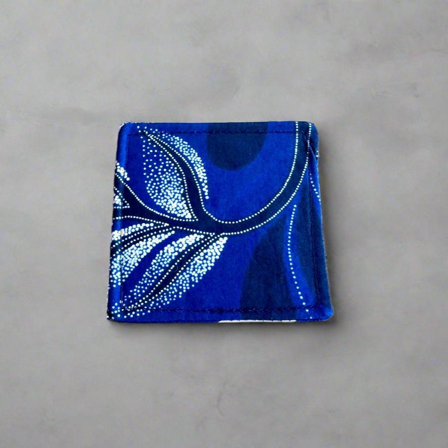 Ethnic, Fabric, Patterned, Handmade Blue and White Bookmark - Gezia Accents