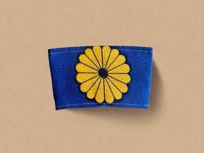 Ethnic, Fabric, Patterned, Handmade Blue, Turquoise, Black, and Gold Cup Sleeve - Gezia Accents