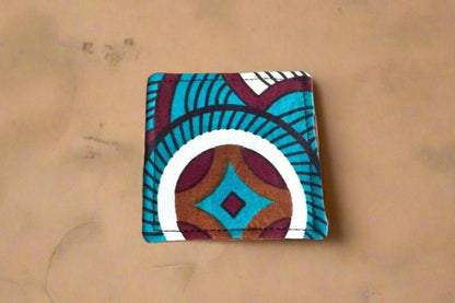 Ethnic, Fabric, Patterned, Handmade Brown, Turquoise, and Cream Bookmark - Gezia Accents