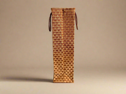Ethnic, Fabric, Patterned, Handmade Camel Wine Gift Bag - Gezia Accents