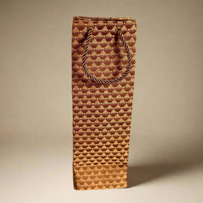 Ethnic, Fabric, Patterned, Handmade Camel Wine Gift Bag - Gezia Accents