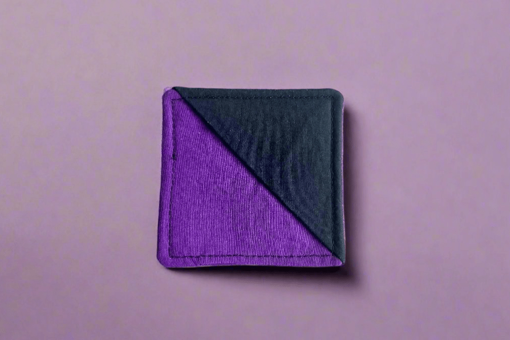 Ethnic, Fabric, Patterned, Handmade Dark Blue, Purple, Lavender and Royal Blue Bookmark - Gezia Accents