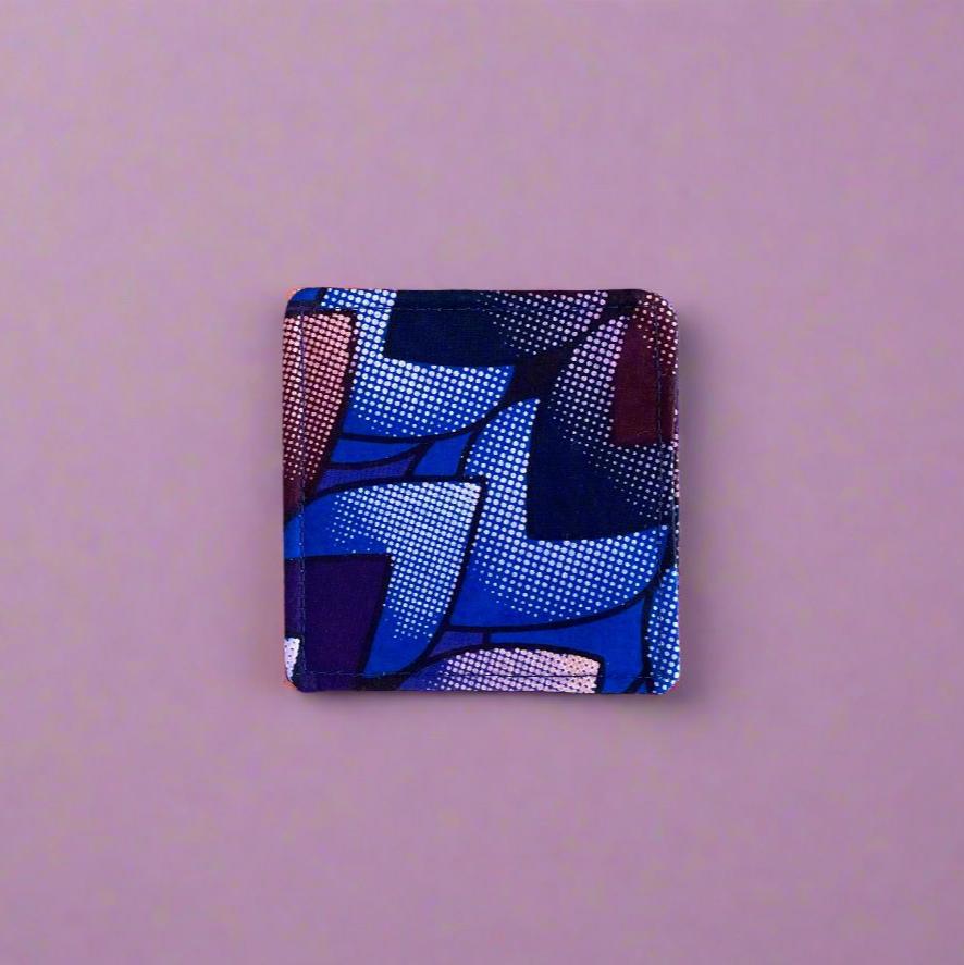 Ethnic, Fabric, Patterned, Handmade Dark Blue, Purple, Lavender and Royal Blue Bookmark - Gezia Accents