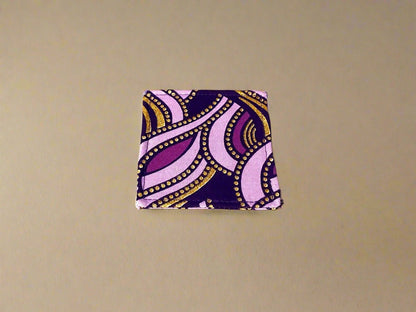Ethnic, Fabric, Patterned, Handmade Dark Purple, Light Purple, and Gold Bookmark - Gezia Accents