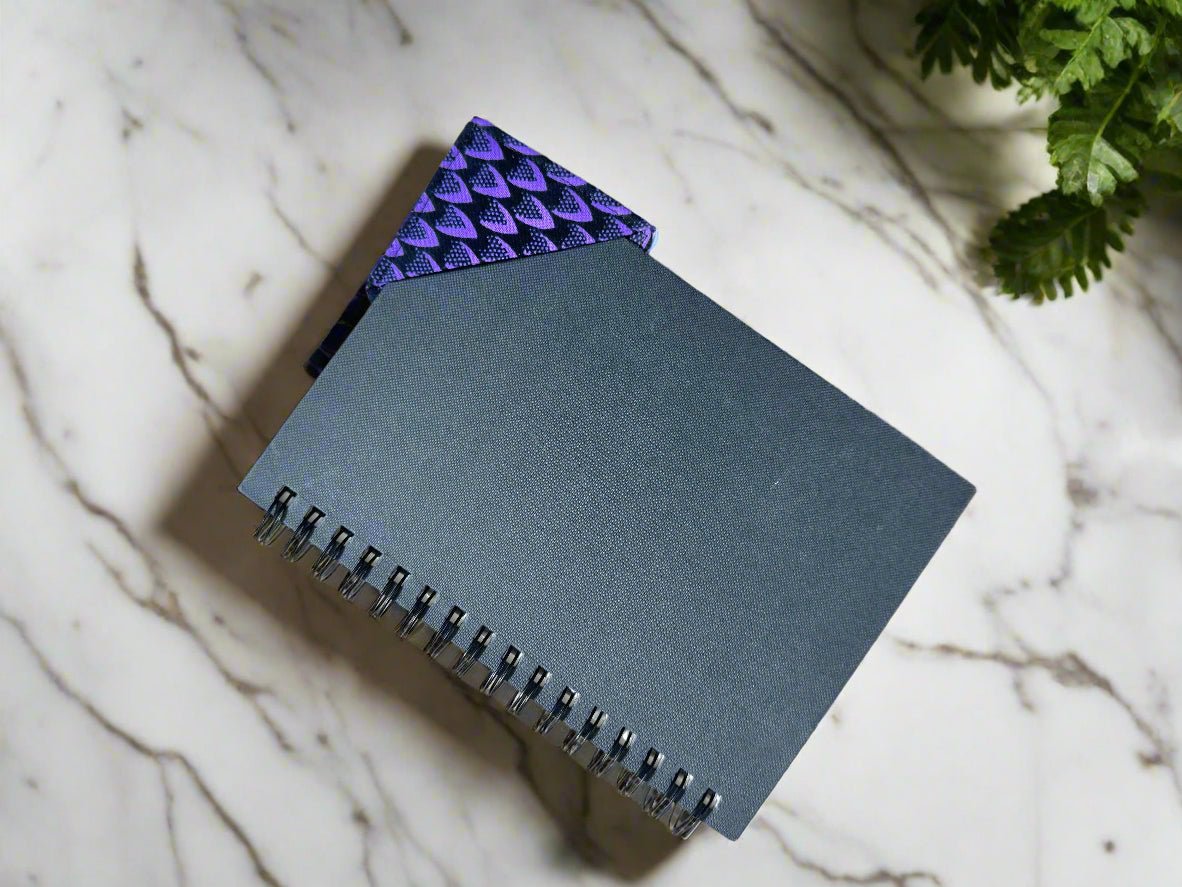 Ethnic, Fabric, Patterned, Handmade Purple and Black Bookmark - Gezia Accents