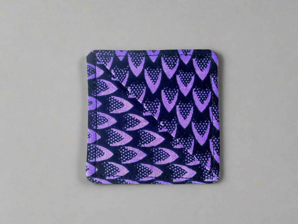 Ethnic, Fabric, Patterned, Handmade Purple and Black Bookmark - Gezia Accents