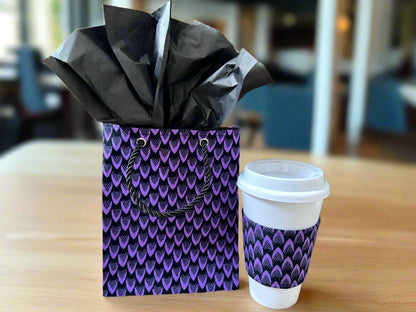 Ethnic, Fabric, Patterned, Handmade Purple and Black Extra Small Bag - Gezia Accents