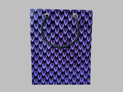 Ethnic, Fabric, Patterned, Handmade Purple and Black Extra Small Bag - Gezia Accents