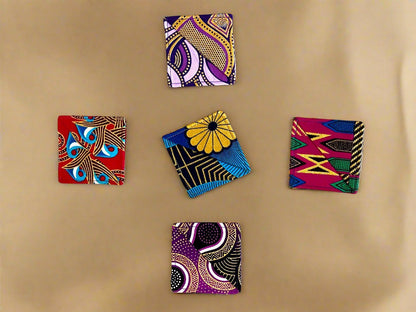 Ethnic, Fabric, Patterned, Handmade Red, Blue, White, and Gold Bookmark - Gezia Accents