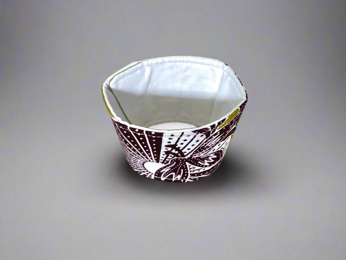 Handmade African Wax Print Cup Sleeve – Reusable Coffee Cozy | Ethnic Fabric Drink Sleeve | Eco - Friendly Gift for Tea & Coffee Lovers ☕🌍 - Gezia Accents