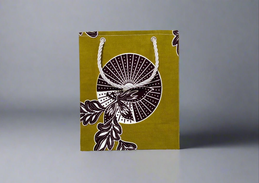 🌿 Handmade African Wax Print Extra Small Bag | Extra Small Pouch | Ethnic Fabric Gift Bag | Eco - Friendly Cultural Gift 🎁🌍 - Gezia Accents