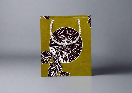 🌿 Handmade African Wax Print Extra Small Bag | Extra Small Pouch | Ethnic Fabric Gift Bag | Eco - Friendly Cultural Gift 🎁🌍 - Gezia Accents